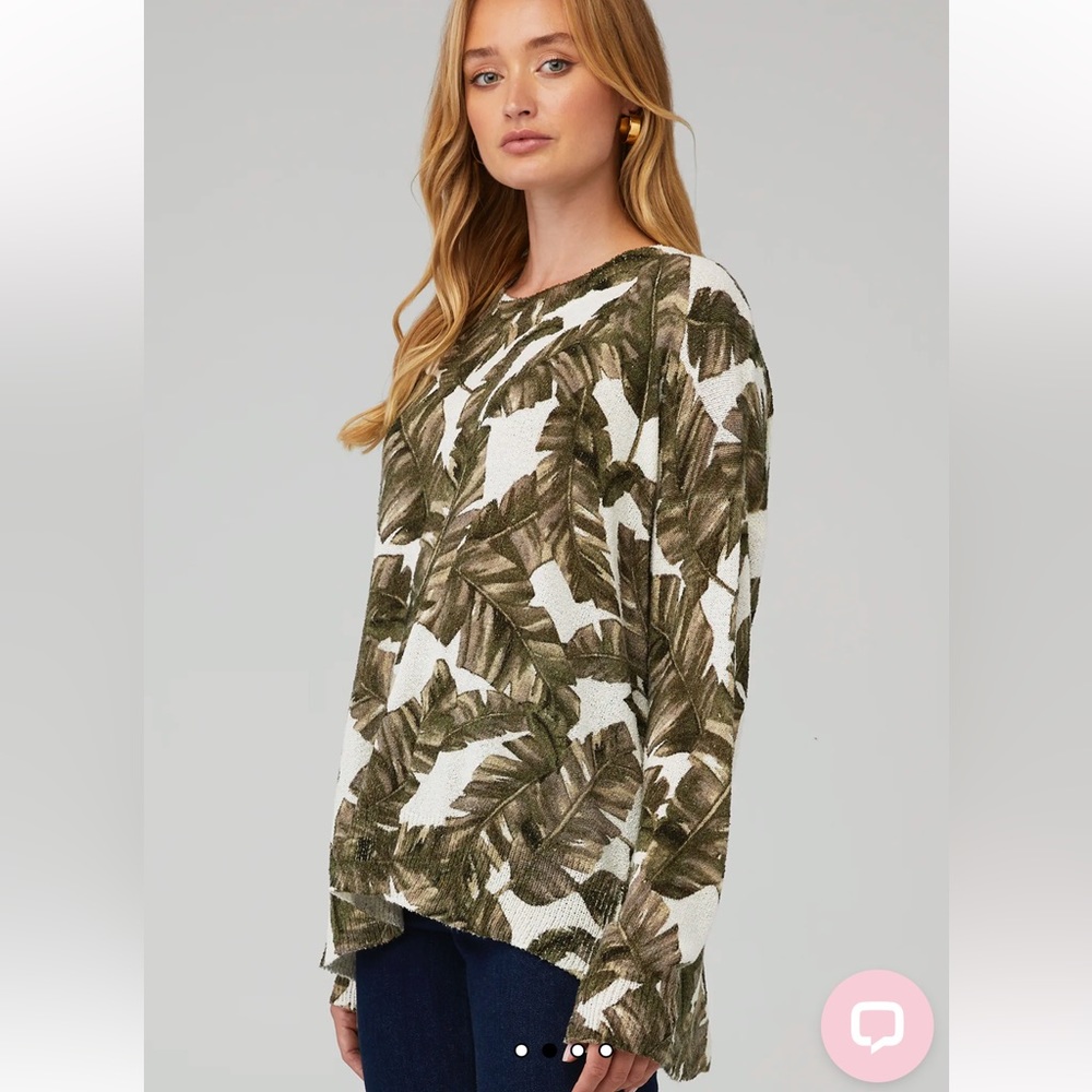 Show Me Your Mumu Palm Leaf Sweater